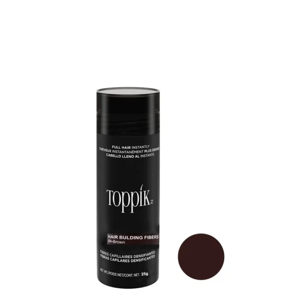 پودر پرپشت کننده مو تاپیک شماره 4 (Brown) بسته 25 گرمی