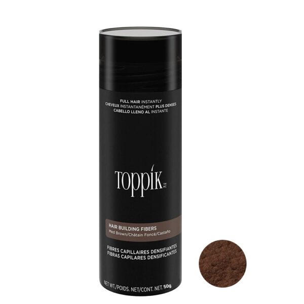 پودر پرپشت کننده مو تاپیک شماره 5 (Medium Brown) بسته 50 گرمی