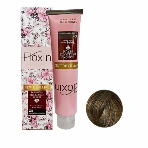 رنگ مو الوکسین سری زیتونی شماره 8-7 حجم 120 میل رنگ بلوند زیتونی متوسط