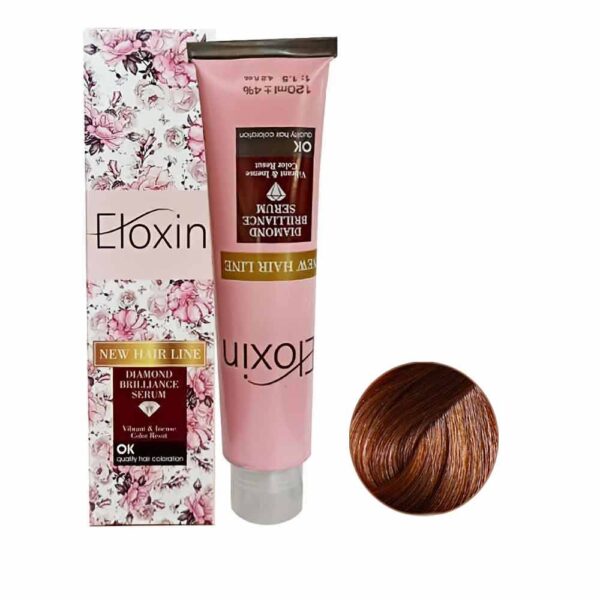رنگ مو الوکسین سری فندقی شماره 75-6 حجم 120 میل رنگ بلوند فندقی تیره