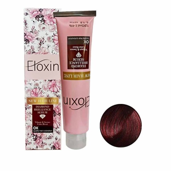 رنگ مو الوکسین سری قرمز شماره 6-5 حجم 120 میل رنگ قرمز گیلاسی