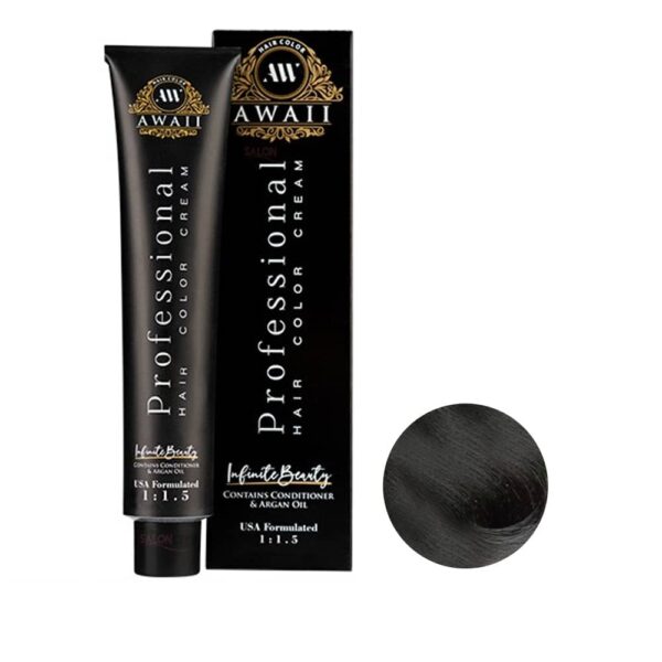 رنگ مو آوایی شماره 1-4 حجم 120 میل رنگ قهوه ای دودی متوسط