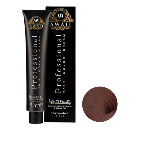 رنگ مو آوایی شماره 4-5 حجم 120 میل رنگ قهوه ای مسی روشن