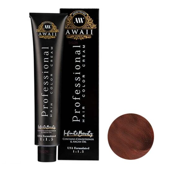 رنگ مو آوایی شماره 46-6 حجم 120 میل رنگ بلوند مسی قرمز تیره