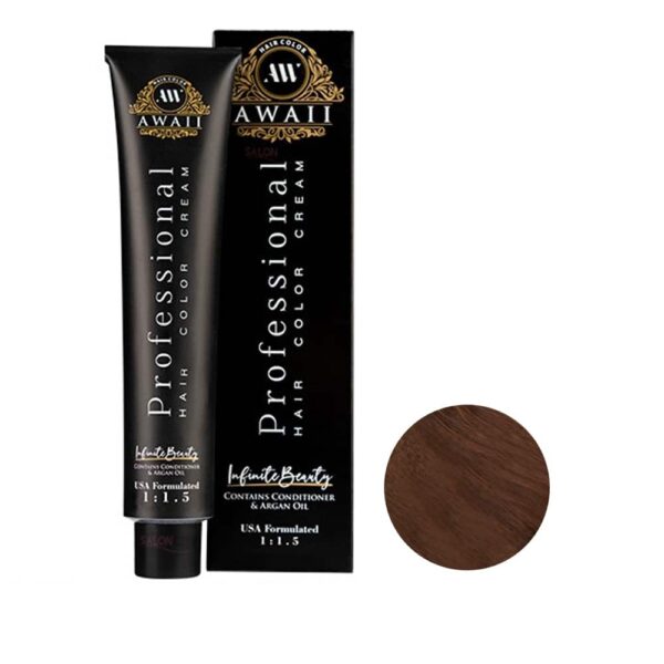 رنگ مو آوایی شماره 58-7 حجم 120 میل رنگ بلوند تنباکویی متوسط