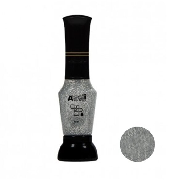 لاک ناخن طراحی آوایی رنگ نقره ای گلیتری کد 6