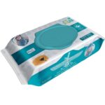 دستمال مرطوب کودک سون کوئین مدل سولینا فیروزه ای بسته 72 عددی