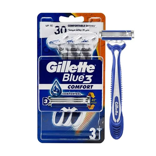 خود تراش ژیلت مدل Blue3 Comfort پک ۳ عددی خود تراش ژیلت مدل Blue3 Comfort پک ۳ عددی - Image 1