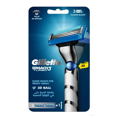 خودتراش مچ تری توربو ژیلت Gillette Mach 3 Turbo Razor خودتراش مچ تری توربو ژیلت Gillette Mach 3 Turbo Razor - Image 1