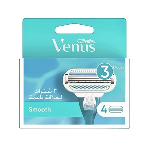 تیغ یدک ونوس 3 تیغه ژیلت 4 عددی تیغ یدک ونوس اسموت 3 تیغه ژیلت 4 عددی - Image 1