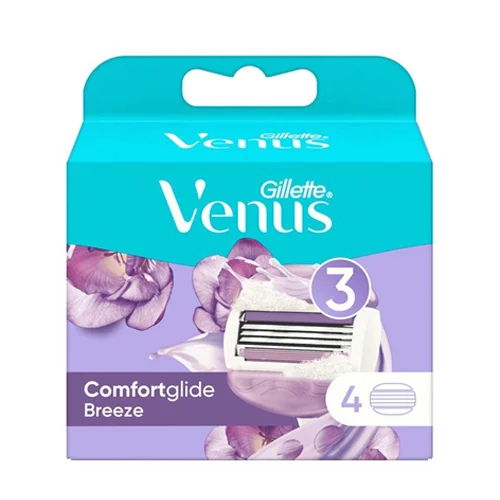 تیغ-یدک-ونوس-ژیلت-Gillette-Venus-breeze یدک ژیلت ونوس کامفورت گلاید بریز 3 تیغ 4 عددی - Image 1