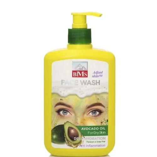 BMSavocadowashinggel ژل شستشوی صورت بی ام اس مناسب پوست خشک مدل آووکادو حجم 500 میل - Image 1