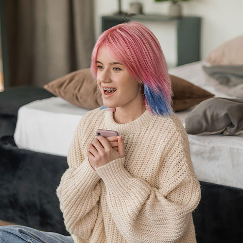 رنگ مو فانتزی دخترانه