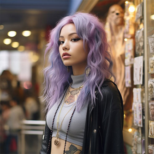 رنگ مو فانتزی دخترانه