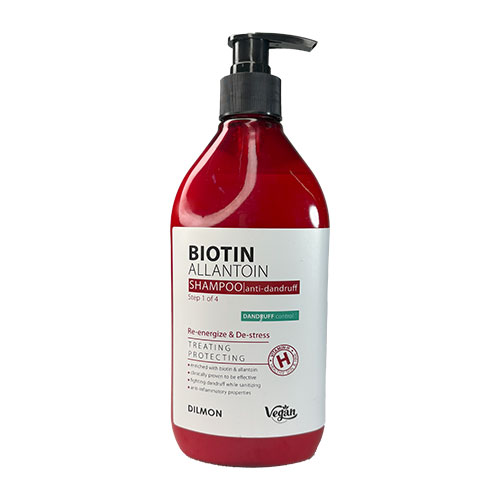 شامپو مو ضد شوره پمپی دیلمون حاوی بیوتین و آلانتوئین حجم 385 میل