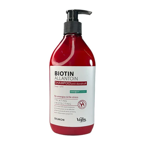 Antidandruffshampoo شامپو مو ضد شوره پمپی دیلمون حاوی بیوتین و آلانتوئین حجم 385 میل - Image 1