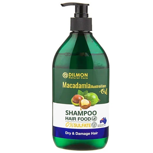 MacadamiaDryShampoo شامپو مو خشک و آسیب دیده پمپی دیلمون حاوی روغن ماکادمیا حجم 385 میل - Image 1
