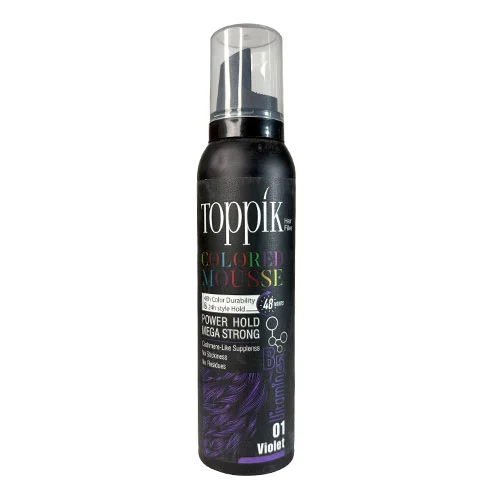 hairmousse01 اسپری موس مو رنگی مدل 01 (بنفش) تاپیک حجم 125 میل - Image 1
