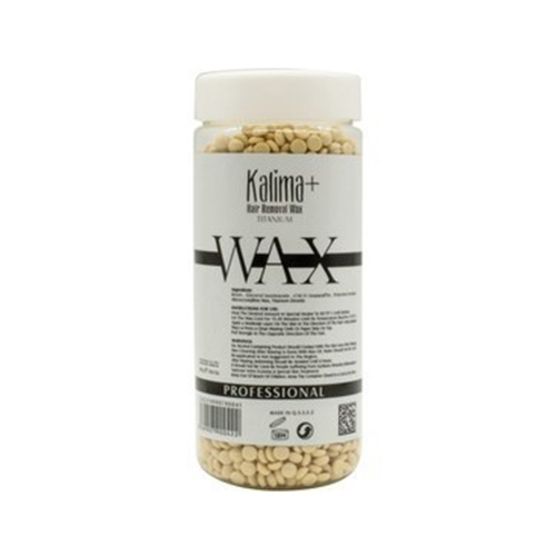 WaxGranulesWhiteCylindricalContainerKalimaPlus500g وکس گرانول ظرف استوانه ای سفید کالیما پلاس 500 گرم - Image 1