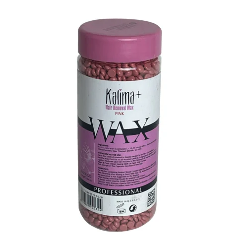WaxGranulescylindricalcontainerKalimaPluspink500g وکس گرانول ظرف استوانه ای صورتی کالیما پلاس 500 گرم - Image 1