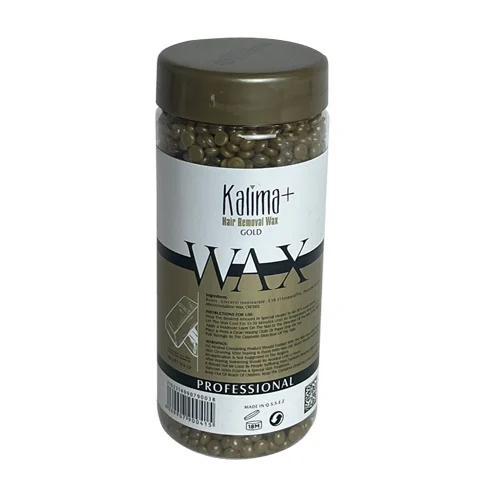 WaxGranulesinacylindricalcontainer KalimaPlusGold500g وکس گرانول ظرف استوانه ای طلایی کالیما پلاس 500 گرم - Image 1